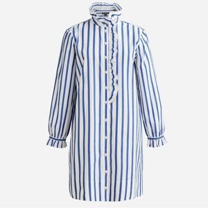J. Crew Blue and White Striped Dress - size 8